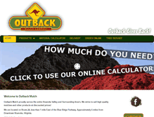 Tablet Screenshot of outbackmulch.com